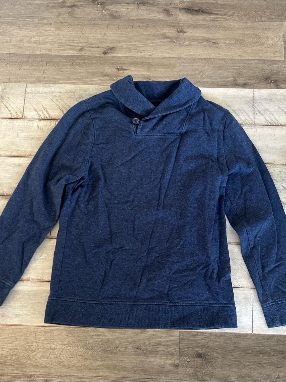 Cat & Jack Boys Kids Large Navy Shawl Turtleneck Sweater